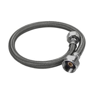 Manguera para WC, vinilo gris, 1/2' x 7/8', 50 cm, Foset FWC-50V