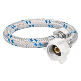Manguera WC, aluminio, 1/2' x 7/8', 35 cm, conector plástico FWC-P35