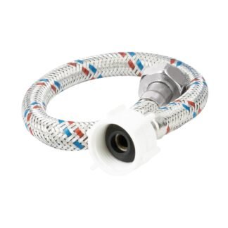 Manguera WC, aluminio, 1/2'x7/8', 35 cm, plást/metál, Basic FWC-P35P