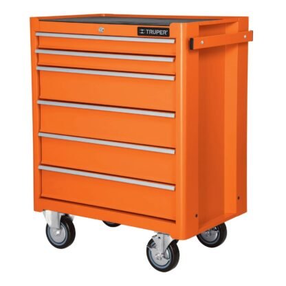 Gabinete metálico móvil, 6 cajones, capacidad 130 kg, Truper GAMO-6130