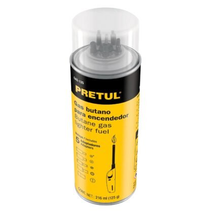 Lata de gas butano para encendedor, 125 ml, Pretul GAS-125