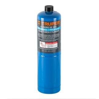 Cilindro de gas propano de 400 g, azul, Truper GAS-400A