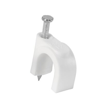 Bolsa con 20 grapas blancas de 10 mm para cable redondo GCU-10B