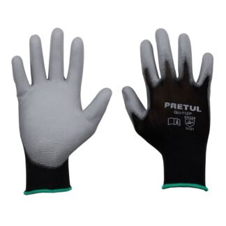Guantes de nylon recubiertos de poliuretano, M, Pretul GU-112P