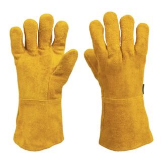 Guantes de carnaza, largos, unitalla, Truper GU-525