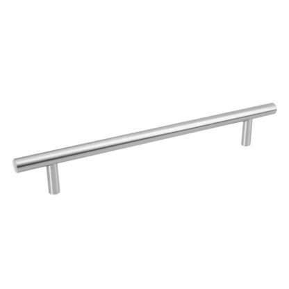 Jaladera de 192mm estilo 'Cilindro' acabado níquel satinado JAL-0314