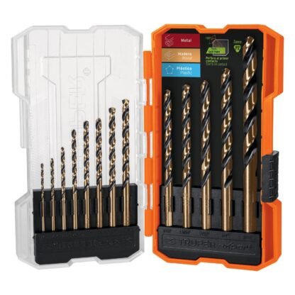 Juego de 13 brocas HSS para metal en estuche, Truper Expert JBAV-13