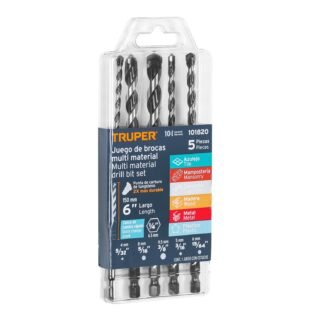 Juego de 5 brocas multimaterial, Truper JBMC-5