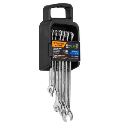 Juego de 6 llaves combinadas mm pulidas, Truper Expert JC-6M