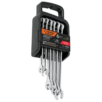 Juego de 6 llaves combinadas std pulidas, Truper Expert JC-6P