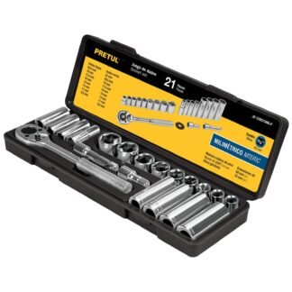 Juego de 21 herramientas 3/8' mm para mecánico, Pretul JD-3/8X21MM-P