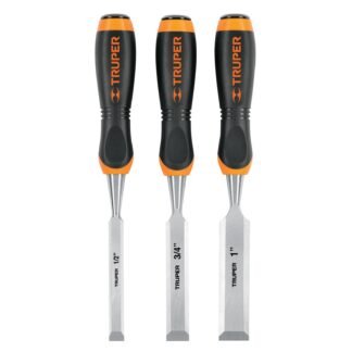 Juego de 3 formones mango Comfort Grip, Truper JFT-3