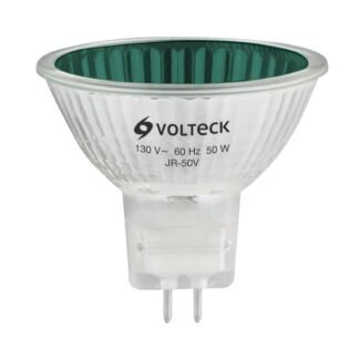 Lámpara de halógeno verde 50 W tipo MR16 en caja, Volteck JR-50V