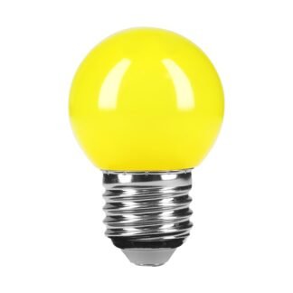 Lámpara LED tipo bulbo G45 1 W color amarillo, caja, Volteck LED-1AM