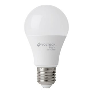 Lámpara LED tipo bulbo A19 10 W luz de día, caja, Volteck LED-75FB