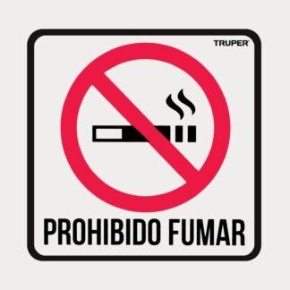 Letrero de señalización 'NO FUMAR', 19 x 19 cm, Truper LIN-02