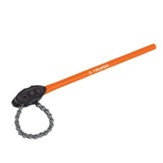 Llave de cadena tipo caimán uso pesado, mango de 28', Truper LLC-802