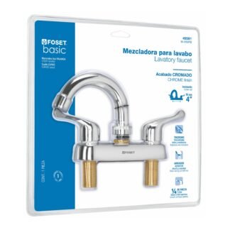 Mezcladora manerales palanca cuello curvo para lavabo, Foset M-050PB