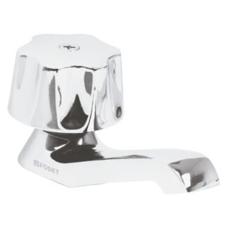 Llave individual para lavabo, maneral metálico, Foset M-142