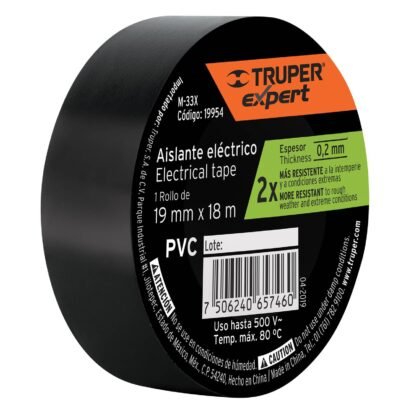 Cinta de aislar 19mm x 18m Truper Expert M-33X