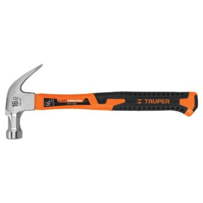 Martillo 16 oz uña curva, mango fibra de vidrio, Truper MA-16F
