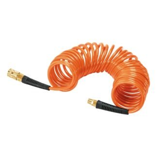 Manguera de 7.6 m tipo resorte 1/4' para compresor, Truper MAN-R-7