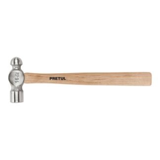 Martillo pulido de bola 16 oz mango madera, Pretul MB-16P
