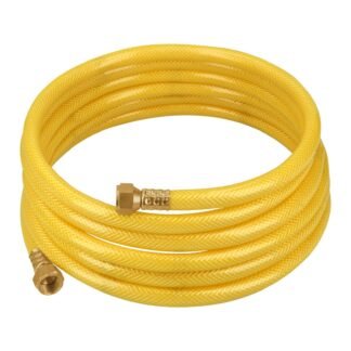 Manguera para gas 3/8' flexible amarilla de 4 m, c/conexión MGA-40