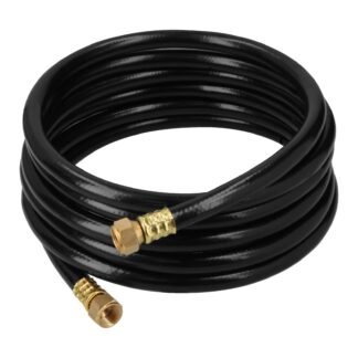 Manguera para gas 3/8' flexible negra de 4 m, con conexión MGAN-40