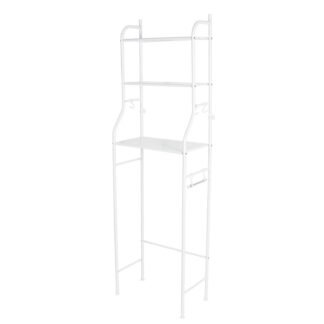 Mueble organizador blanco para baño con 3 repisas, Foset OWC-3