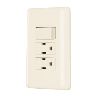 Placa armada interruptor y 2 contactos, marfil, Basic PA-APCO-B3I