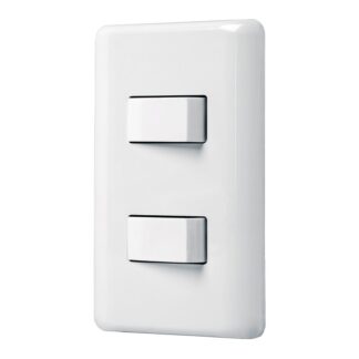 Placa armada con 2 interruptores sencillos, Volteck Basic PA-APDO-B