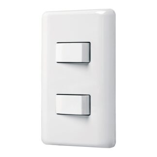 Placa armada 1 interruptor sencillo + 1 de 3 vías, Basic PA-APDO-EB