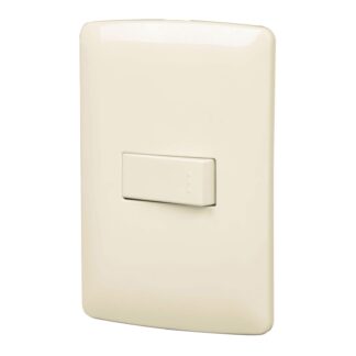 Placa armada 1 interruptor escalera marfil, línea Italiana PA-APSE-EI