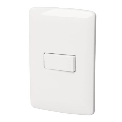 Placa armada 1 interruptor escalera, blanco, línea Italiana PA-APSE-EIB