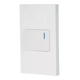 Placa armada 1 interruptor de 3vías, 1.5mód, Española,blanco PA-APSE15-EEB