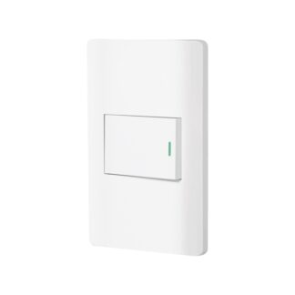 Placa armada blanca 1 interruptor 1.5 módulos, Lisboa PA-APSE15-LB