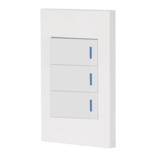 Placa armada 3 interruptores, 1 módulo, Española, blanco PA-APTR-EB