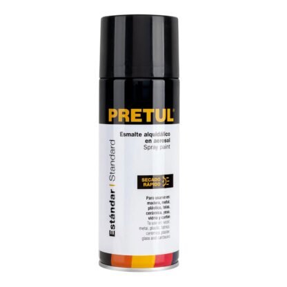 Pintura en aerosol, negro brillante, Pretul PA-NB-P