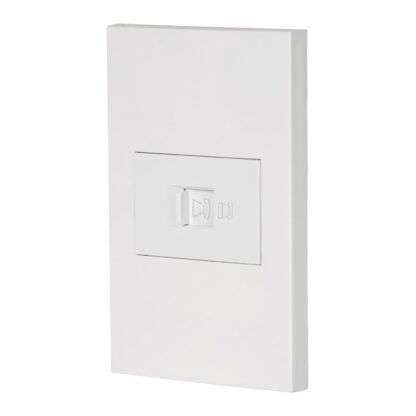 Placa armada 1 toma para teléfono, 1.5 mod, Española, blanco PA-TE-EB