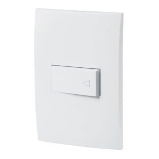 Placa armada con timbre, línea Oslo, color blanco, Volteck PA-TI-OB