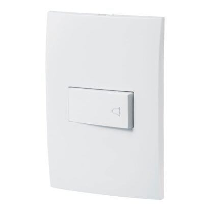 Placa armada con timbre, línea Oslo, color blanco, Volteck PA-TI-OB