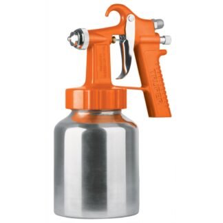 Pistola p/pintar baja presión, naranja, entrada sup, Truper PIPI-27
