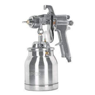 Pistola p/pintar succión HVHP vaso alum, 1.8mm, 2 vál Truper PIPI-310