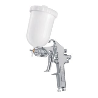 Pistola p/pintar gravedad LVMP vaso plástico, 2 mm, Truper PIPI-403