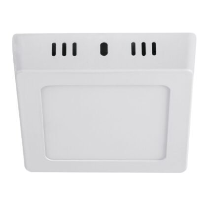 Luminario LED cuadrado tipo plafón 6 W, blanco, luz de día PLA-210L