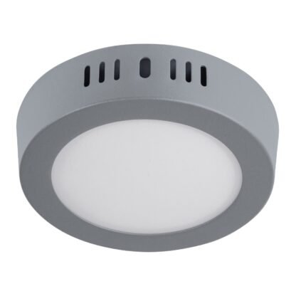 Luminario gris de LED 6 W redondo tipo plafón luz de día PLA-214L