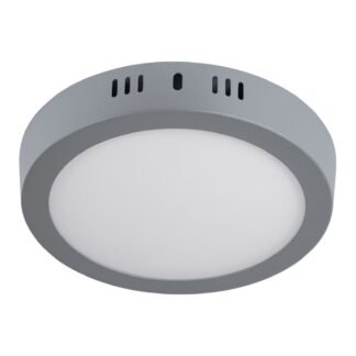 Luminario gris de LED 12 W redondo tipo plafón luz de día PLA-215L