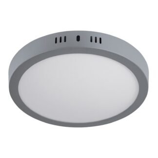 Luminario gris de LED 18 W redondo tipo plafón luz de día PLA-216L