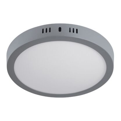 Luminario gris de LED 18 W redondo tipo plafón luz de día PLA-216L